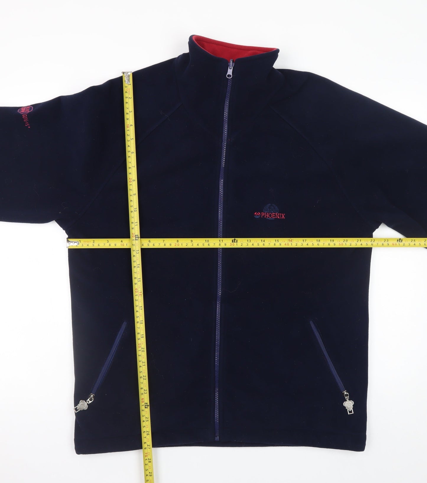 Phoenix Men's Blue Fleece Jacket Size S Regular Fit Full Zip Outdoor