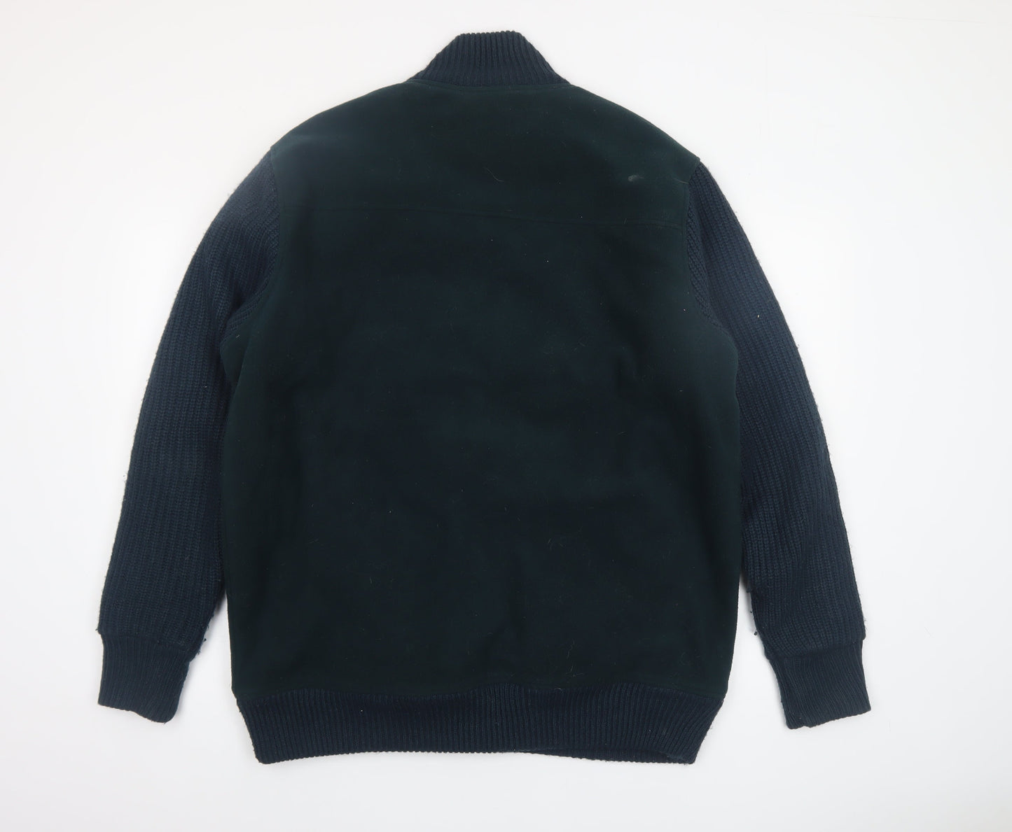 James Pringle Men’s Blue L Bomber Jacket Full Zip Knit Sleeves