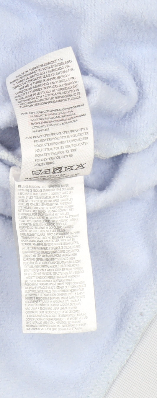 Slazenger Women's White Pullover Hoodie UK 8 Cotton Blend Tennis Print
