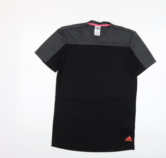 Adidas Men's Black Small Athletic Short Sleeve Crew Neck T-Shirt