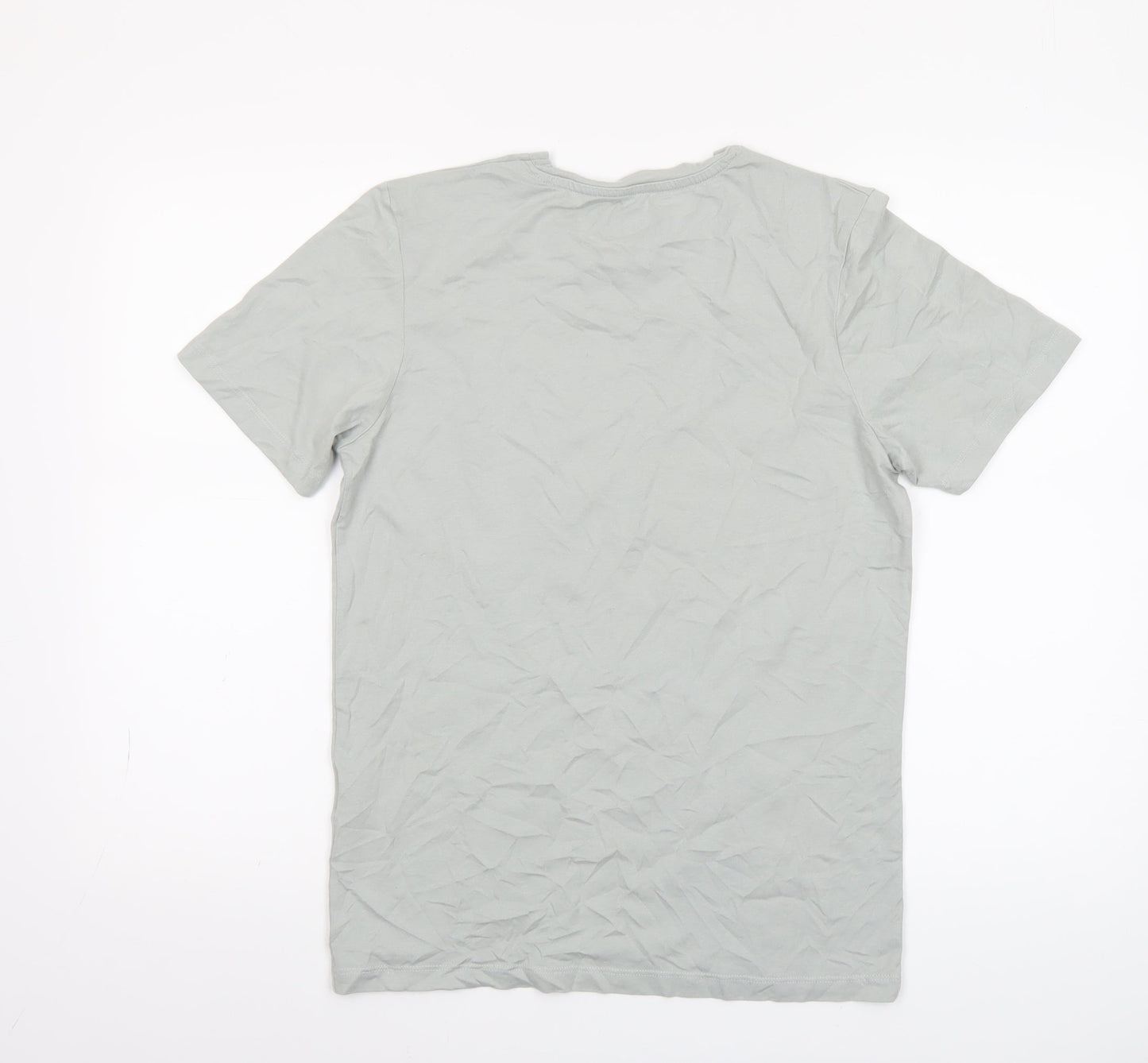 Jack & Jones Originals Men's Grey Cotton Short Sleeve Crew Neck T-Shirt Size S