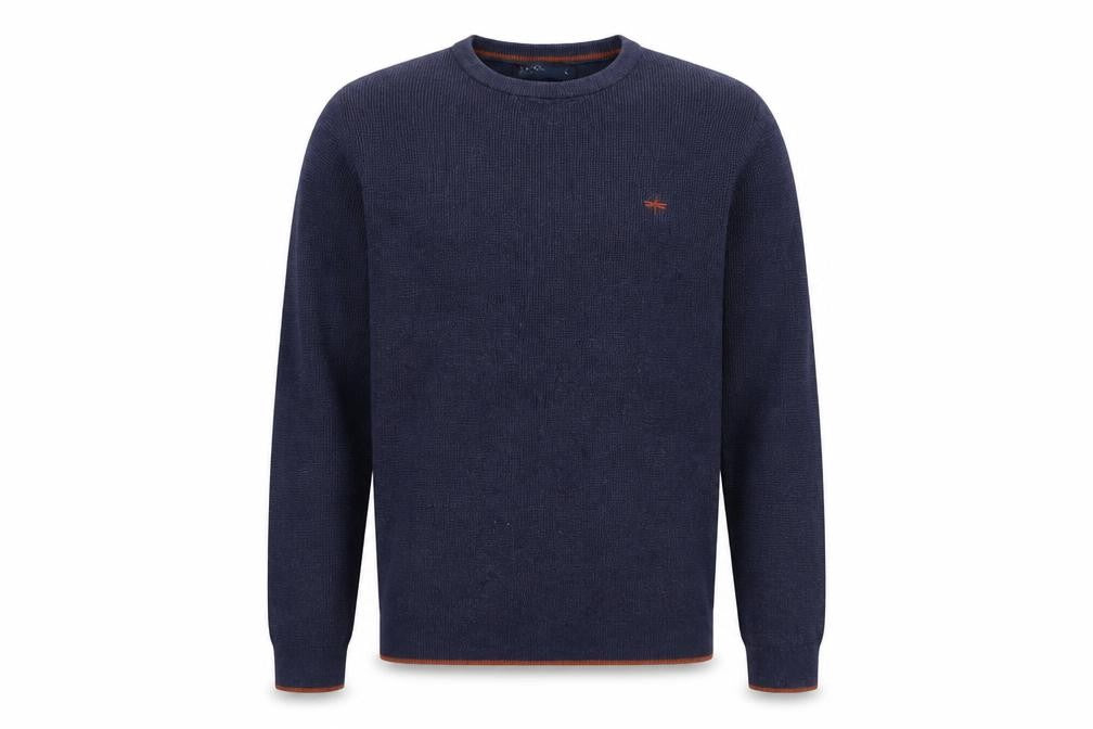 Easy Men’s Blue Cotton Blend Crew Neck Jumper Size L
