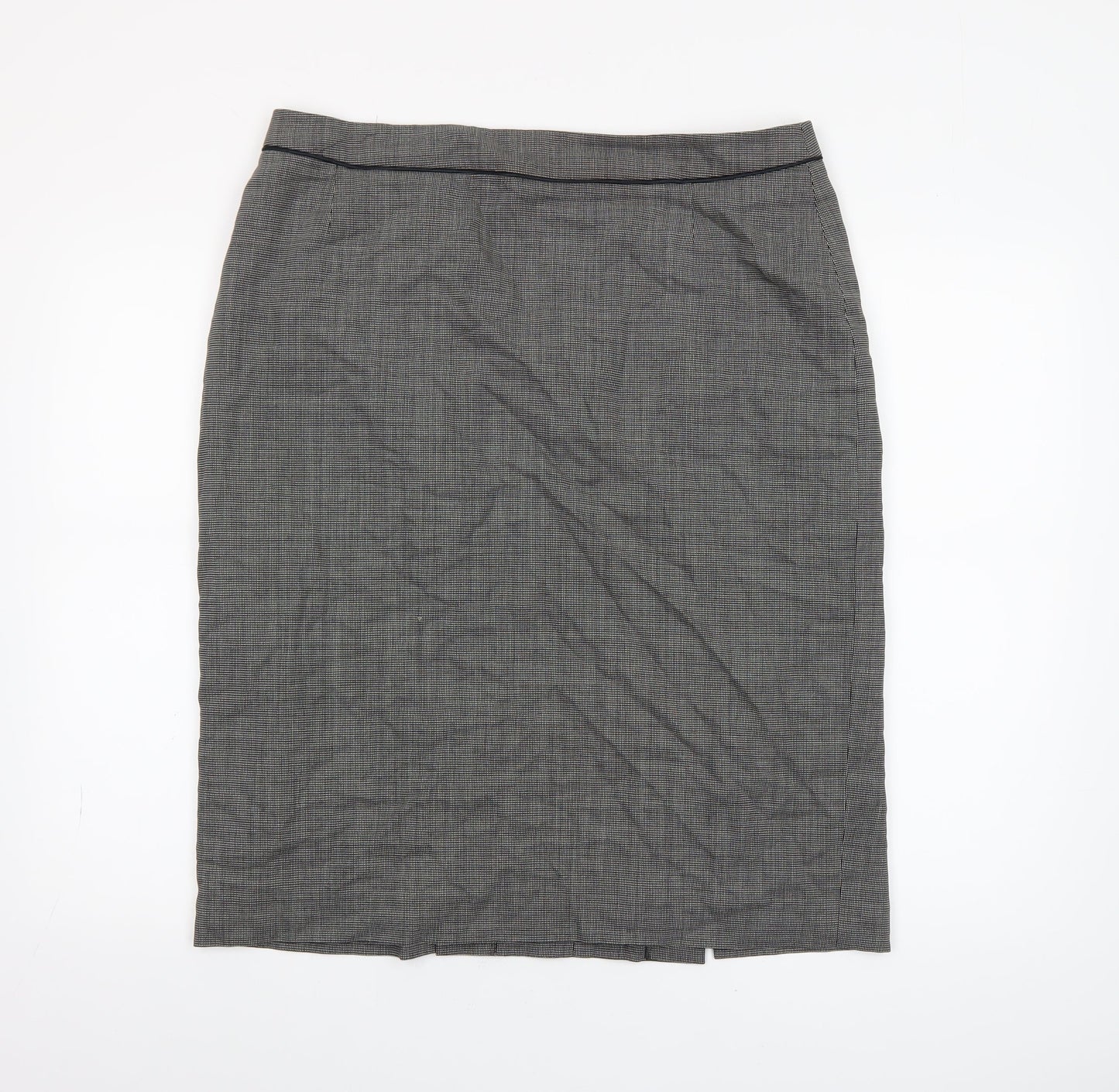 Windsmoor Women’s Grey Check Wool Blend Pencil Skirt Size 16