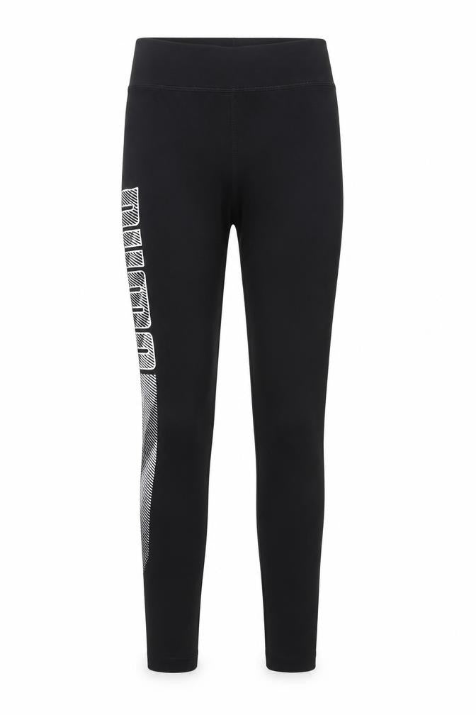 Front view of Puma Women's Black, size 8 Slim, Fit Stretch Active Leggings