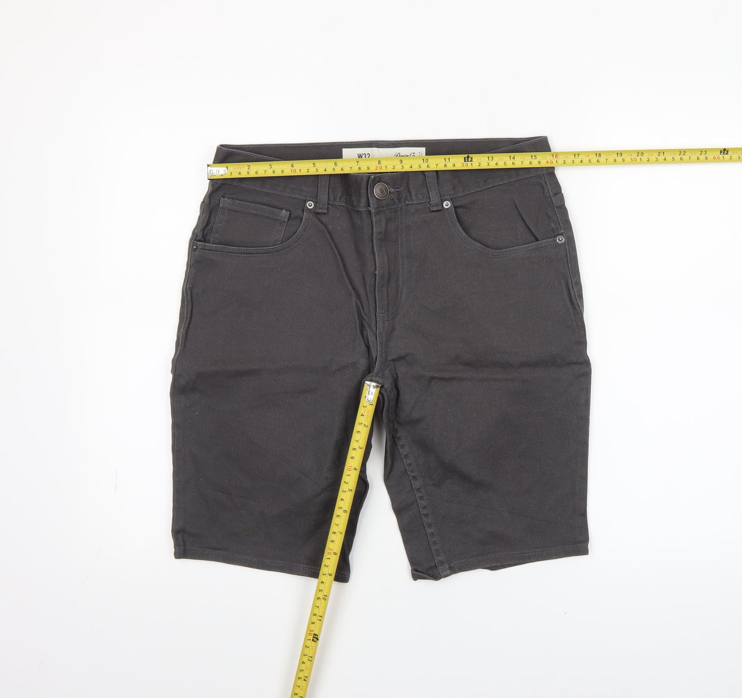Denim Co Men's Grey Chino Shorts Size 32 Regular Fit Casual