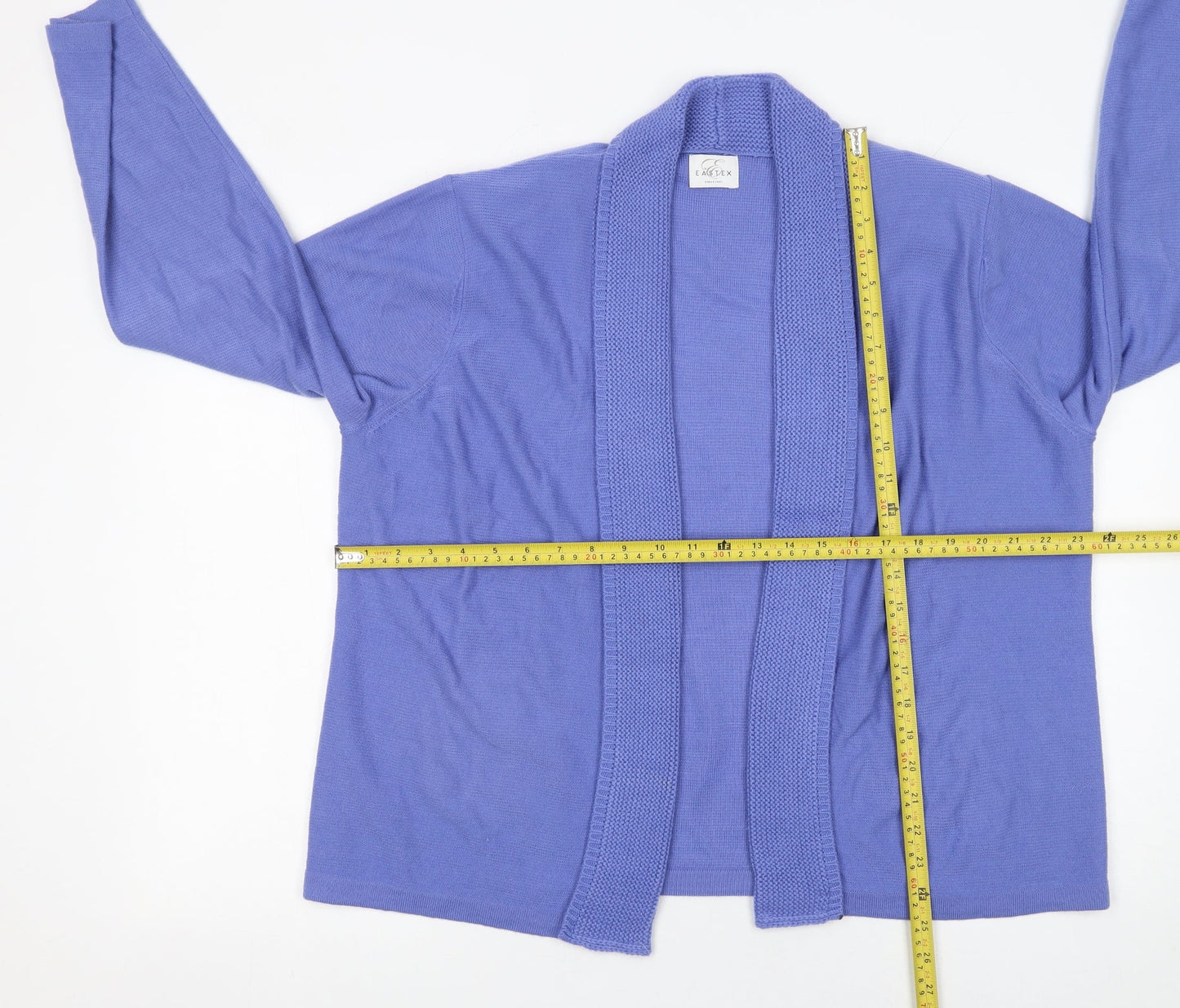 Eastex Women's Purple Long Sleeve Open Knit Cardigan Size 20