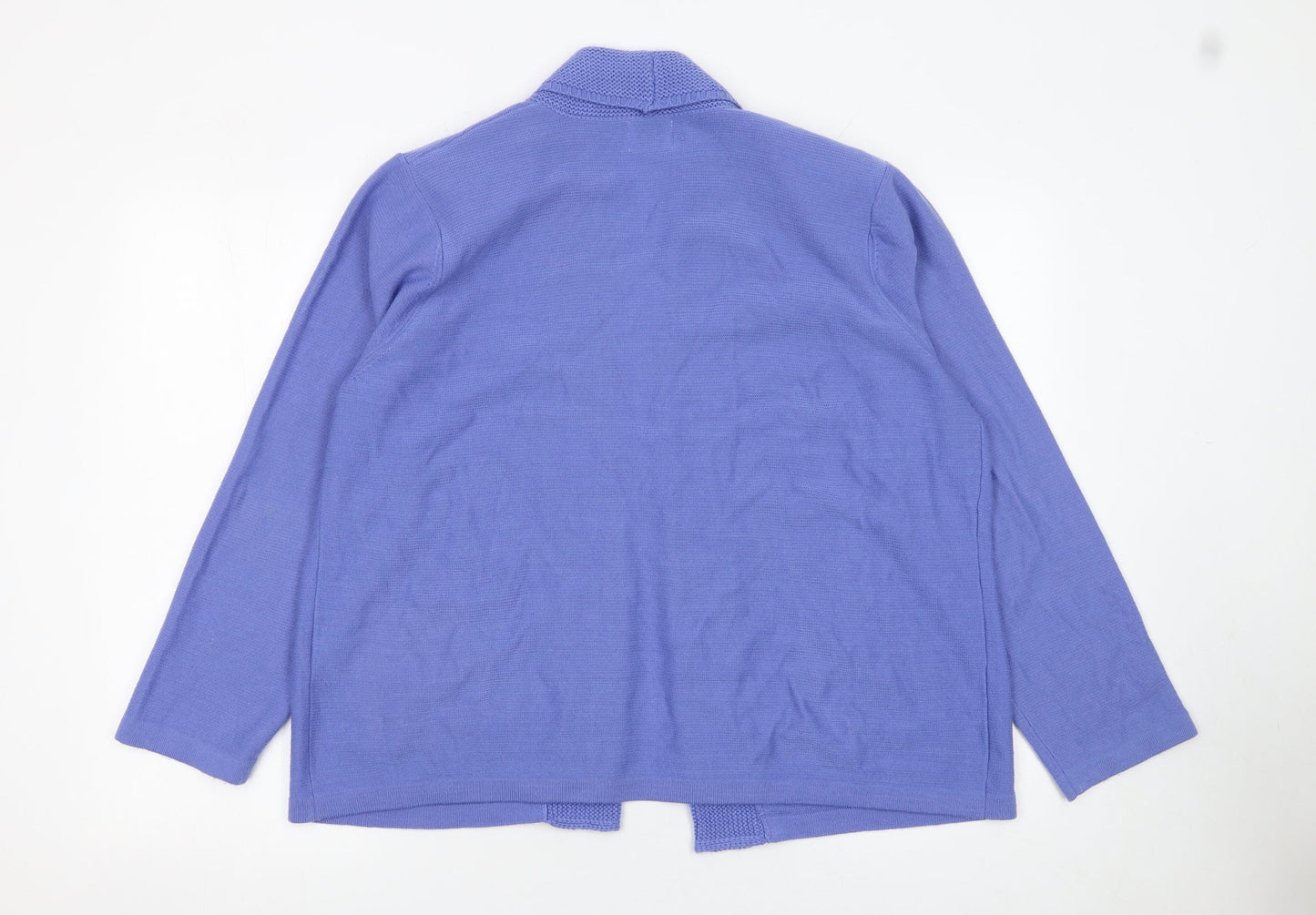 Eastex Women's Purple Long Sleeve Open Knit Cardigan Size 20