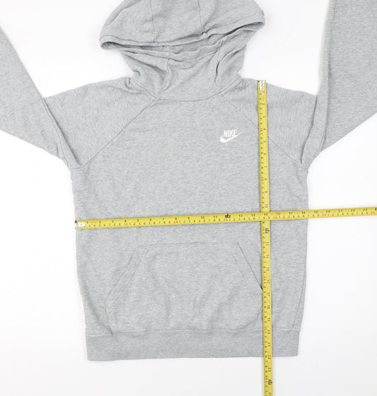 Nike Women’s Grey Pullover Hoodie Small Cotton Blend Casual