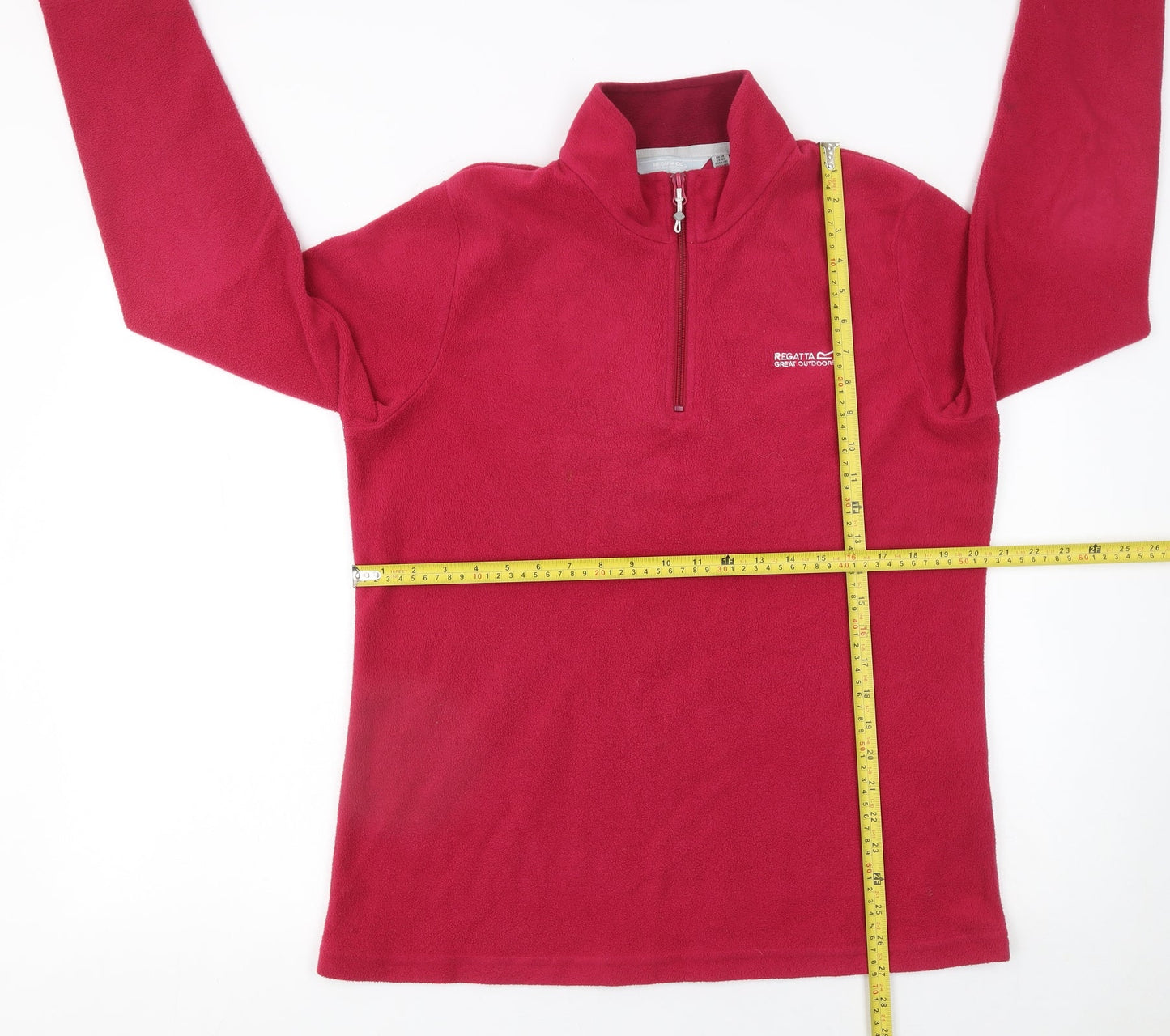 Regatta Women’s Red Fleece 1/4 Zip Pullover Sweatshirt UK 14