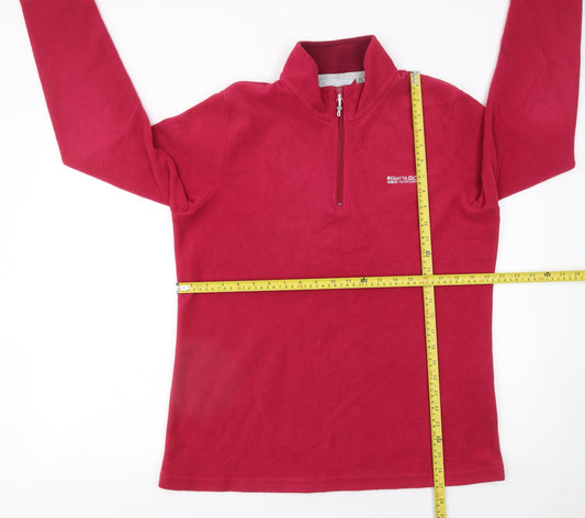 Regatta Women’s Red Fleece 1/4 Zip Pullover Sweatshirt UK 14