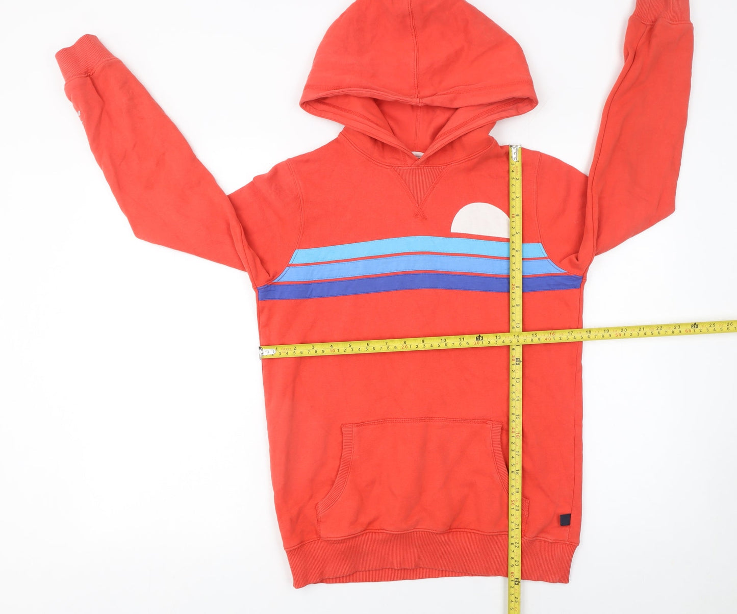 St. Bert's Girls Red Pullover Hoodie 11-12 Years Cotton Graphic Sweatshirt
