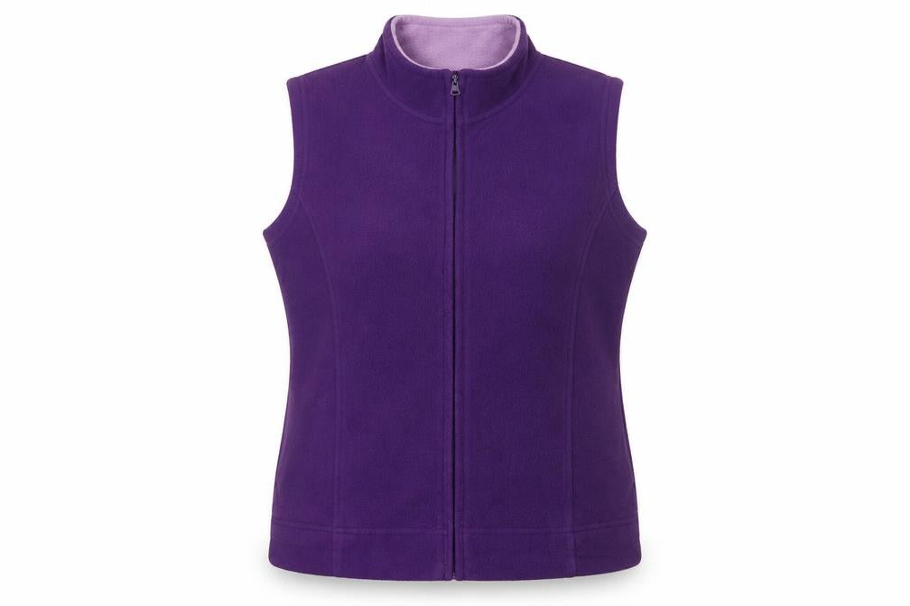 EWM Womens Purple Fleece Zip Waistcoat Bodywarmer Size 14