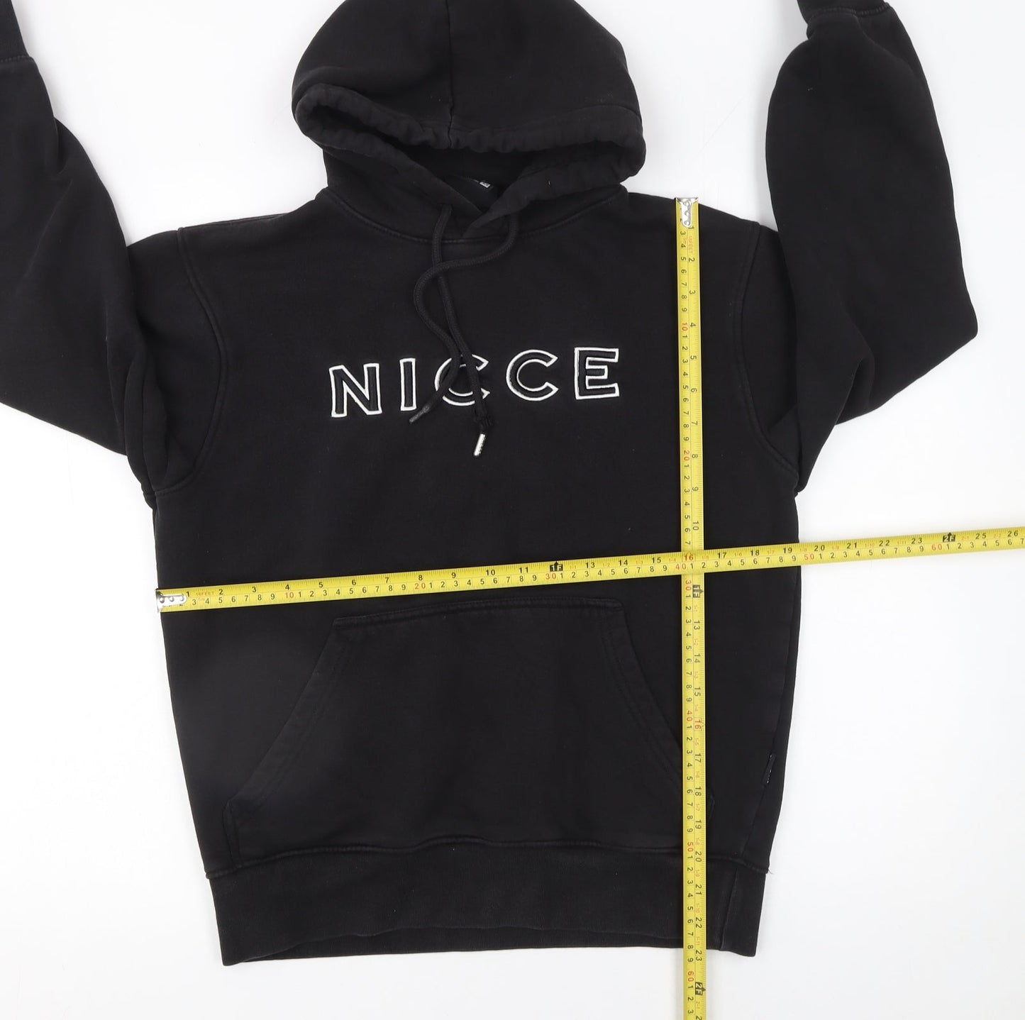 Nicce Men's Black XS Pullover Hoodie Embroidered Logo