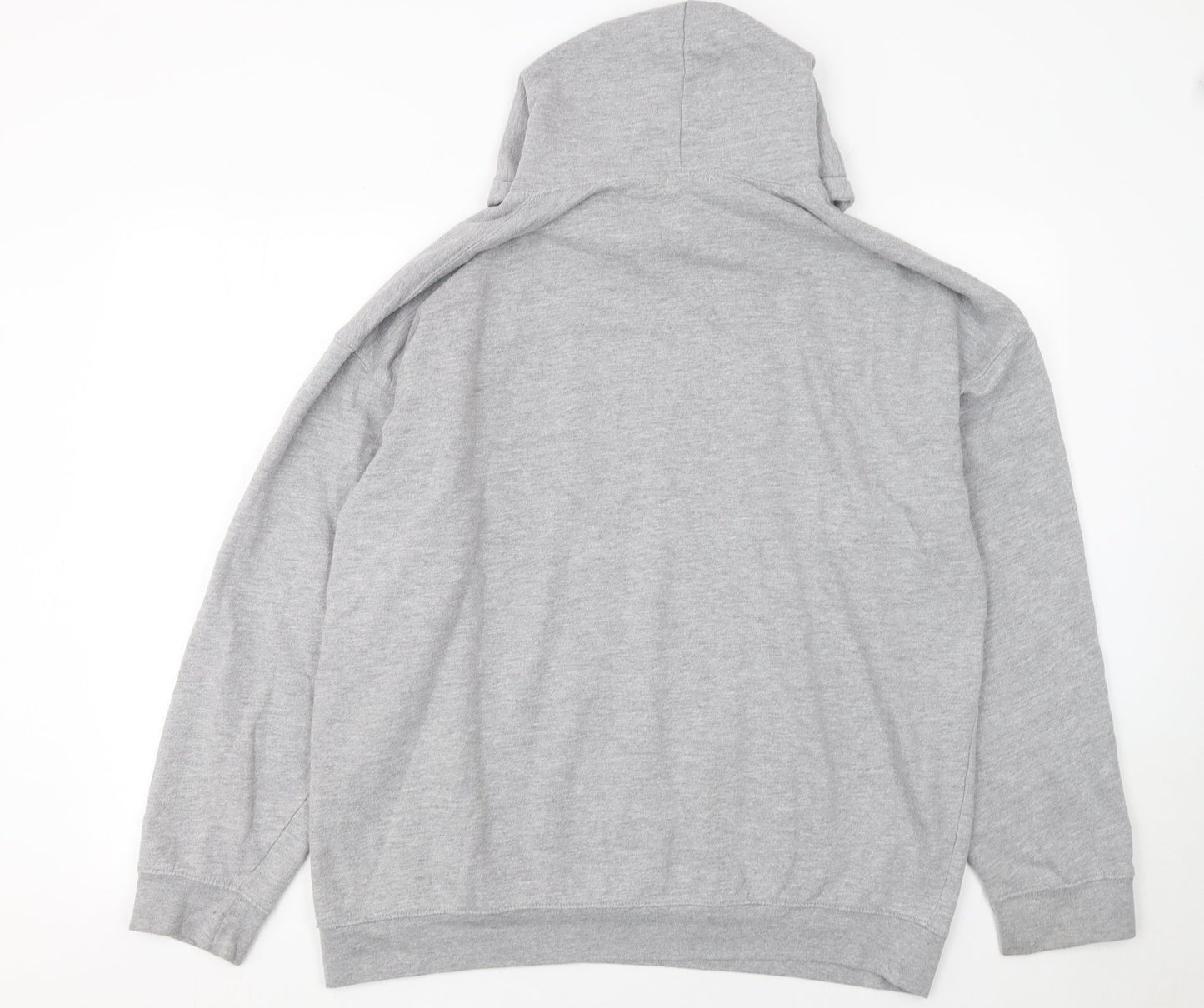 Boohoo Women Grey DSGN Studio Pullover Hoodie Large Casual Cotton Blend