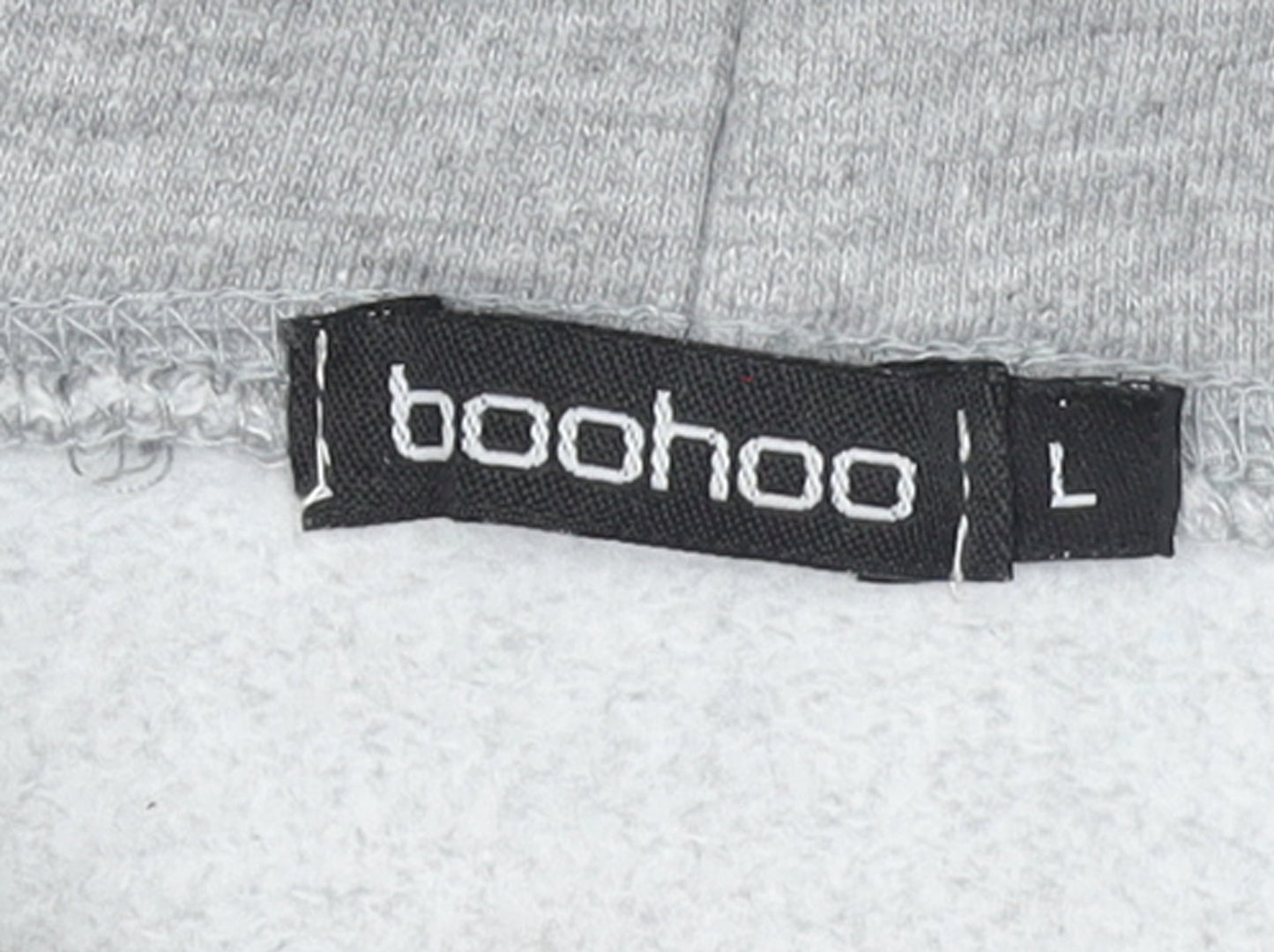 Boohoo Women Grey DSGN Studio Pullover Hoodie Large Casual Cotton Blend