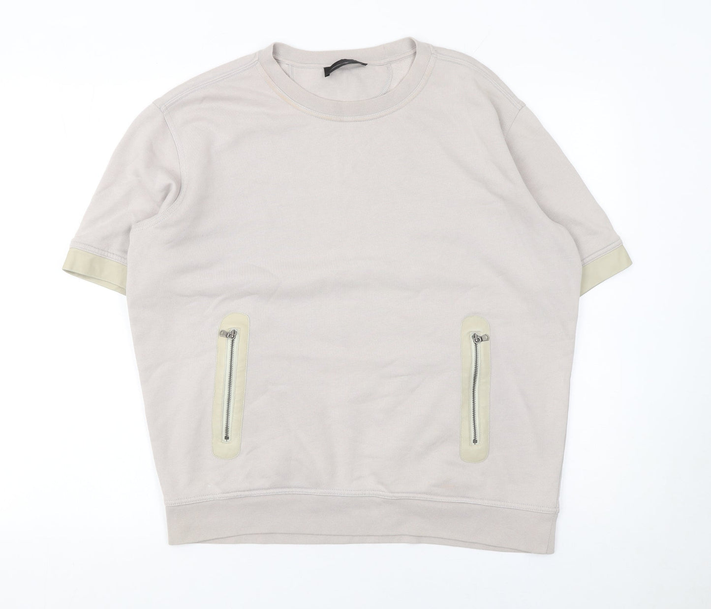 Diesel Black Gold Women’s Beige Short Sleeve Pullover Sweatshirt S