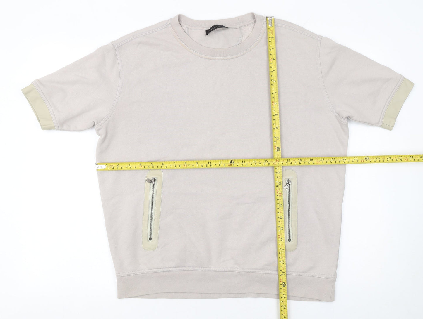 Diesel Black Gold Women’s Beige Short Sleeve Pullover Sweatshirt S