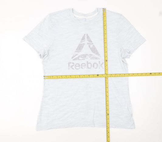Reebok Men's White XL Sports Graphic Print T-Shirt