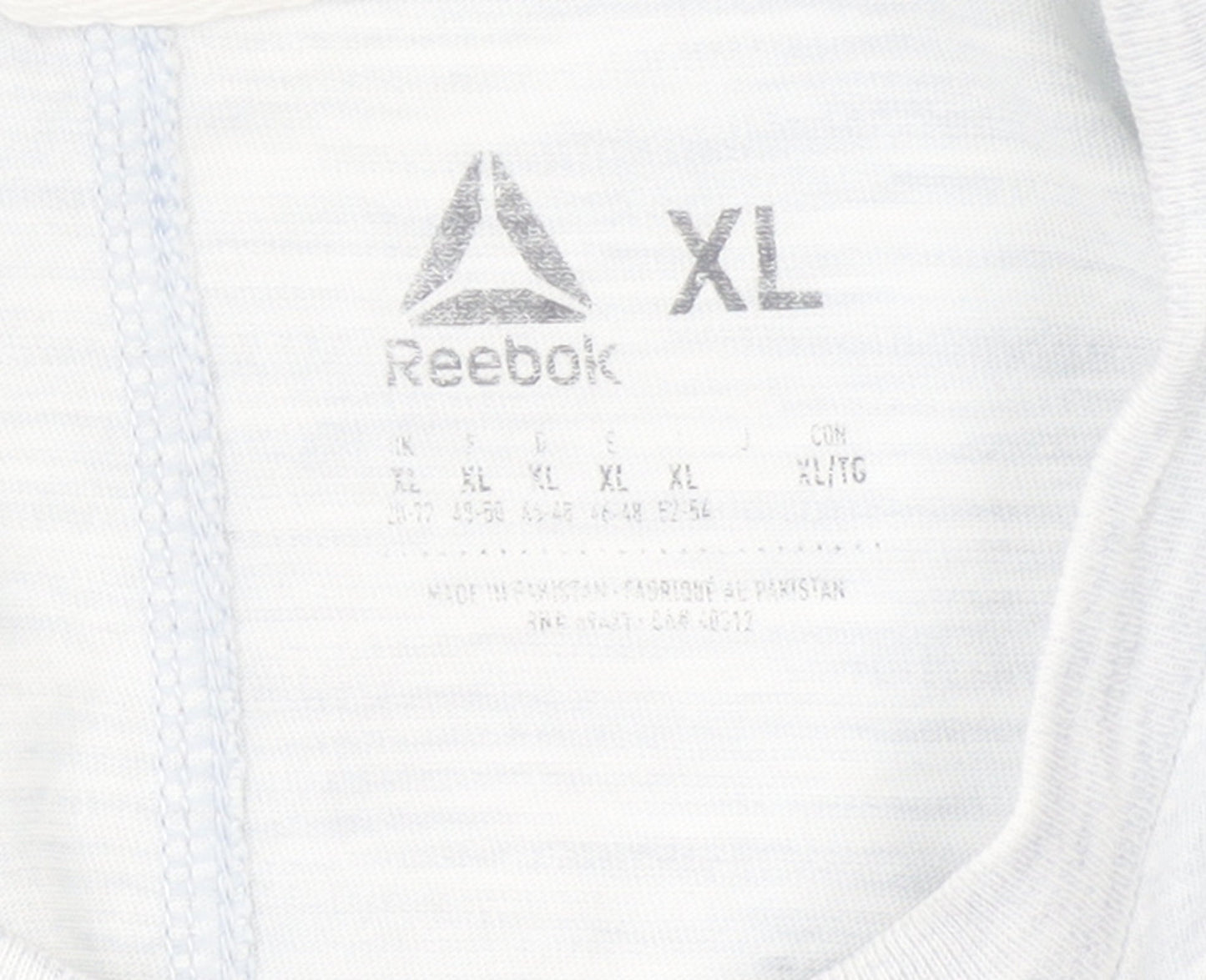 Reebok Men's White XL Sports Graphic Print T-Shirt