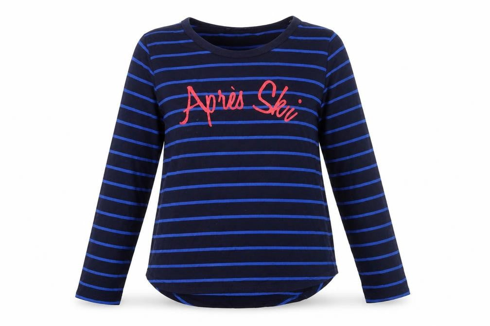 Marks and Spencer Women’s Blue Striped Long Sleeve Après Ski T-Shirt Size 14