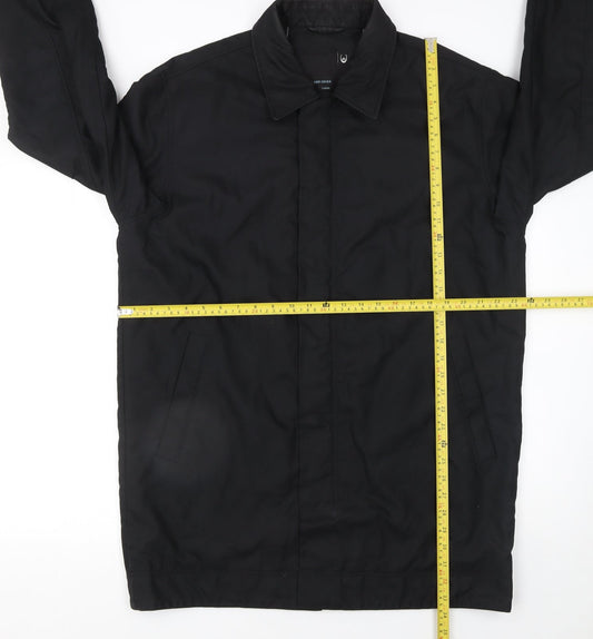 Duck and Cover Men’s Black Mid-Length Overcoat Size L Polyester