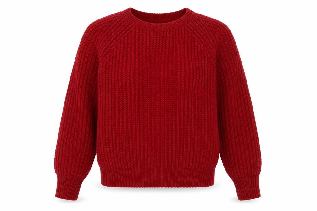 Vicolo Women's Red Chunky Knit Mohair Pullover Jumper Size S