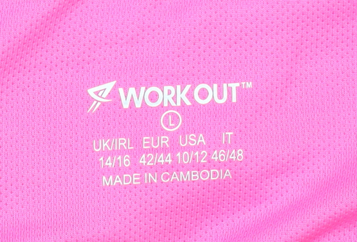 Workout Women Black Pink Large Leggings Nylon Stretch Activewear