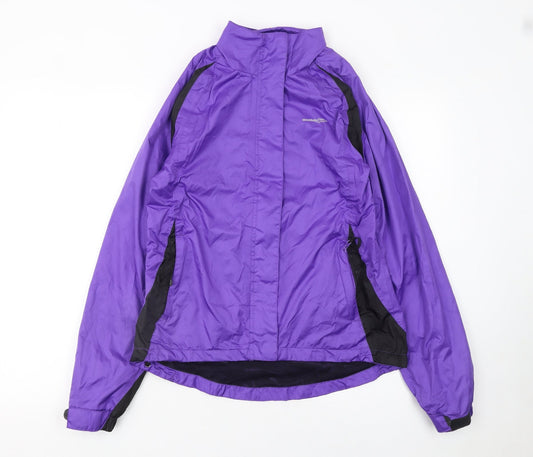 Muddyfox Womens Purple Cycling Windbreaker Jacket Size 10 Lightweight