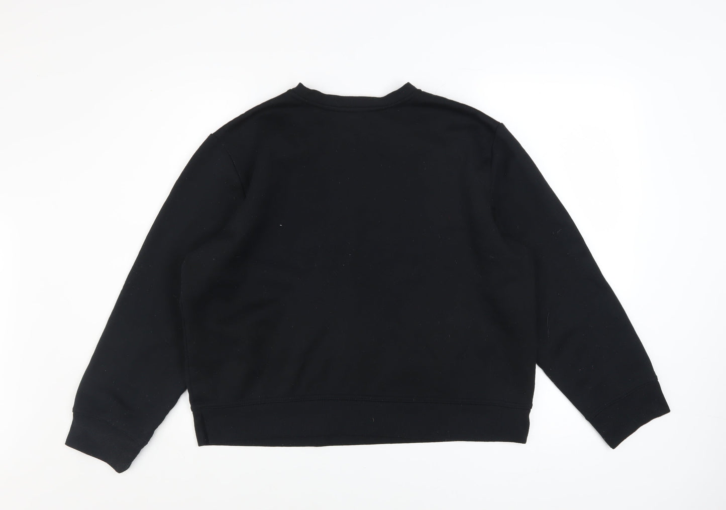 GAP Women Black XL Pullover Sweatshirt with Logo Print