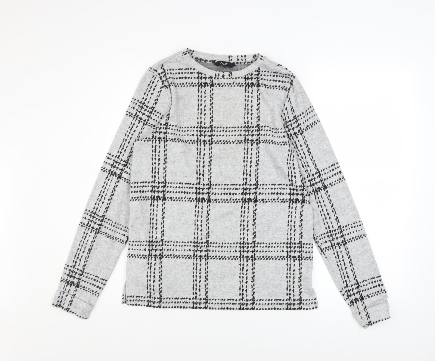 Next Women’s Grey Check Pullover Sweatshirt UK 8