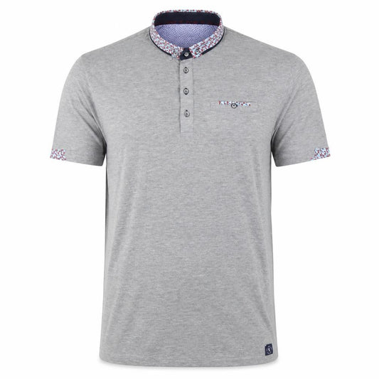 Swade Men’s Grey 2XL Regular Fit Collared Short Sleeve Polo Shirt