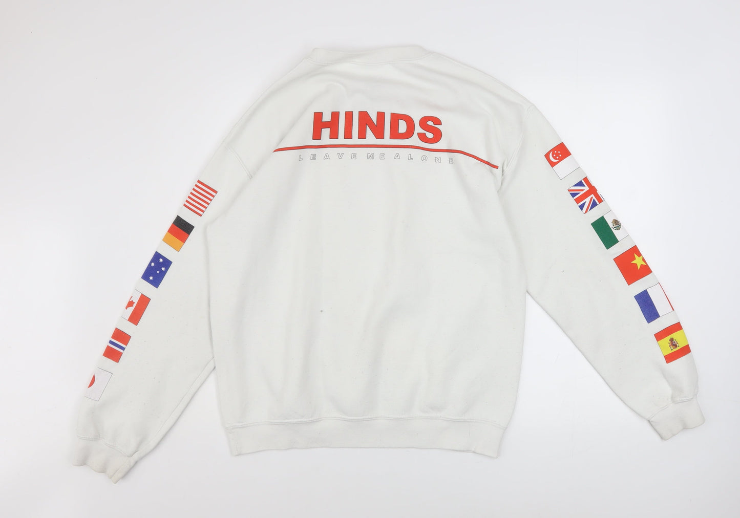 Urban Outfitters Mens White M Pullover Flag Graphic Sweatshirt