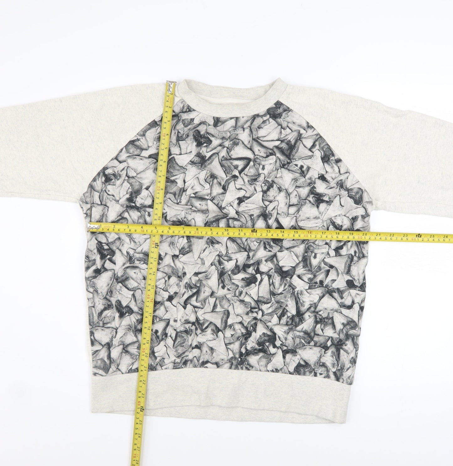 Christopher Raeburn Men's Beige Graphic Print Cotton Sweatshirt M