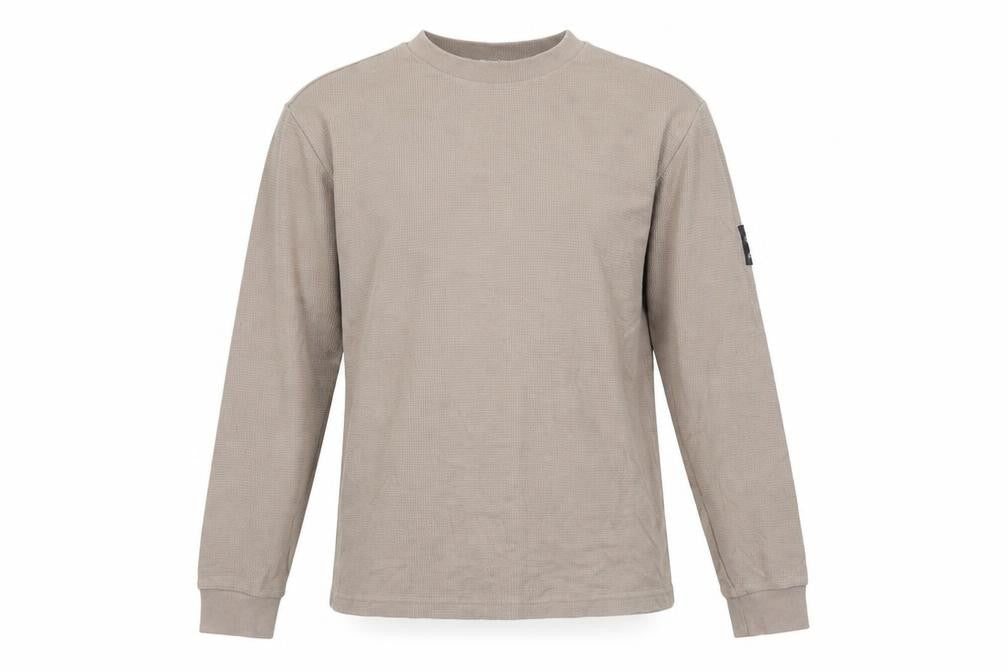 Calvin Klein Jeans Men's Beige Cotton Crew Neck Sweatshirt M