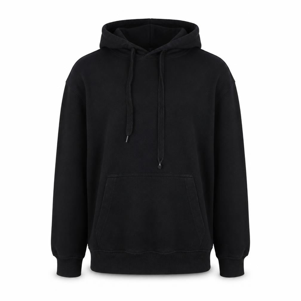 Bershka Men's Black Pullover Hoodie M Fleece Cotton Blend