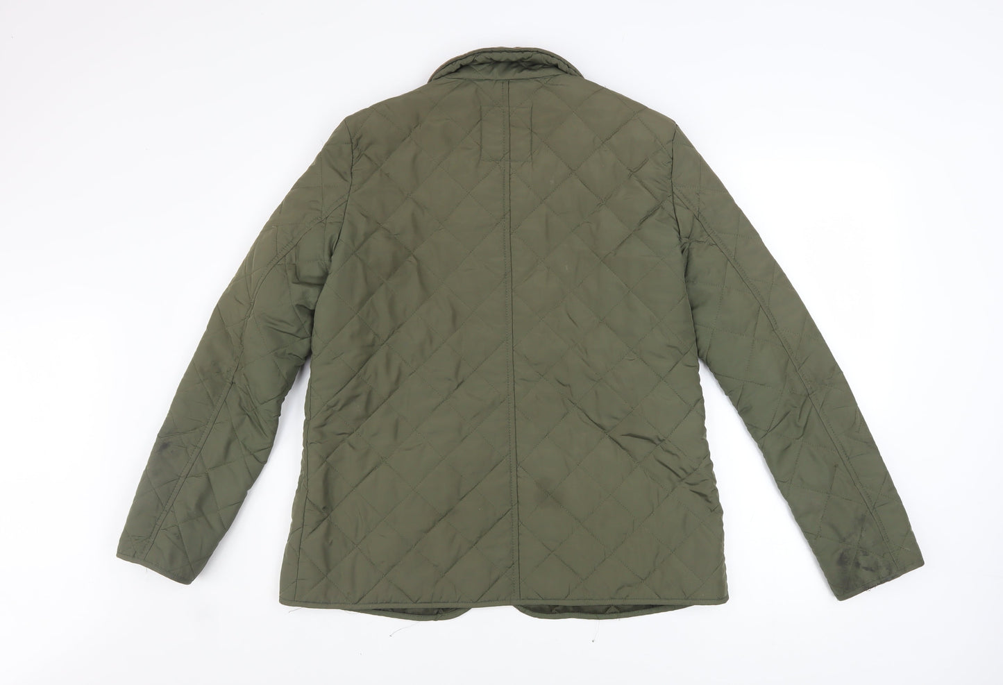 Miss 19 Women's Green Quilted Mid-Length Jacket Size 14