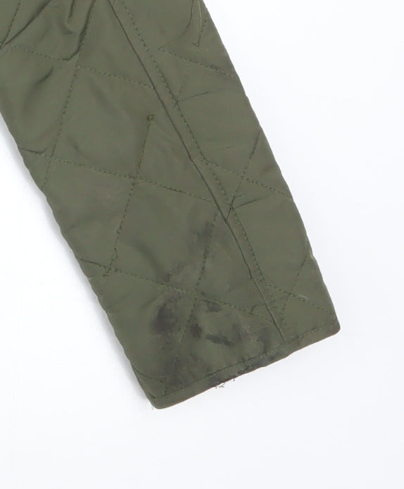 Miss 19 Women's Green Quilted Mid-Length Jacket Size 14