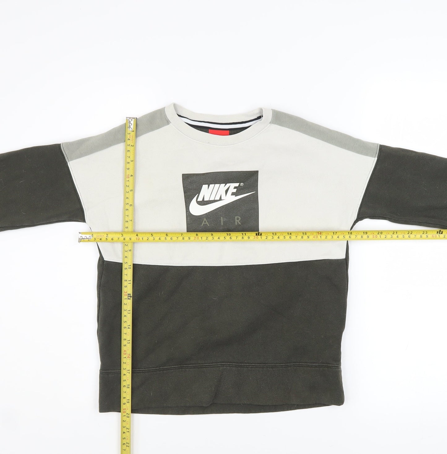 Nike Boys Grey Colourblock Pullover Sweatshirt 10-12 Years