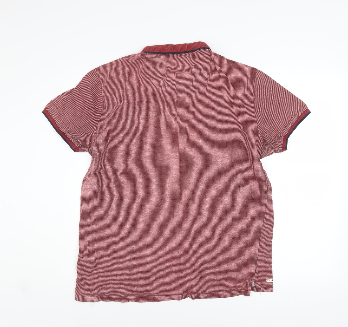 Le Shark Men's Red Polo Shirt Large Cotton Blend Short Sleeve
