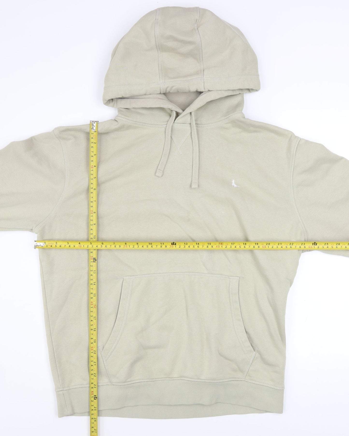 Jack Wills Men’s Beige Pullover Hoodie L Fleece Regular Fit