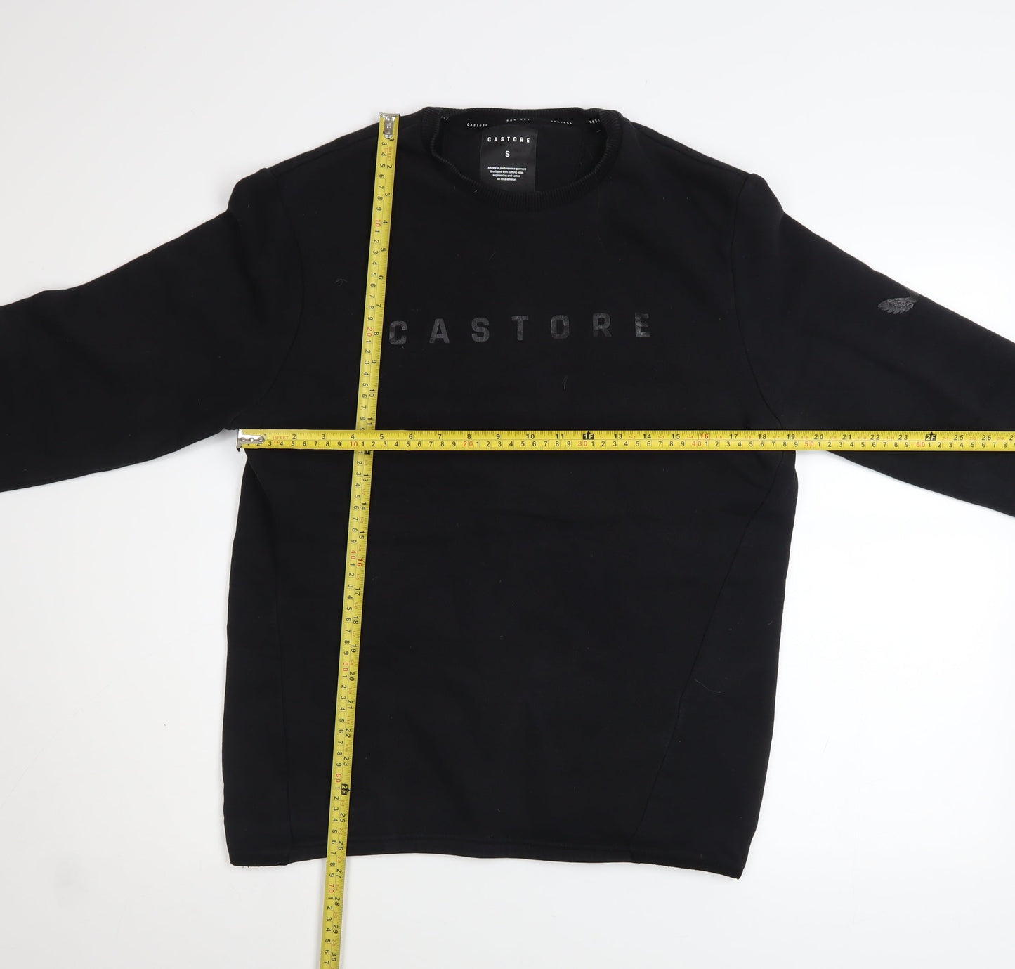 Castore Mens Black Small Pullover Sweatshirt Crew Neck