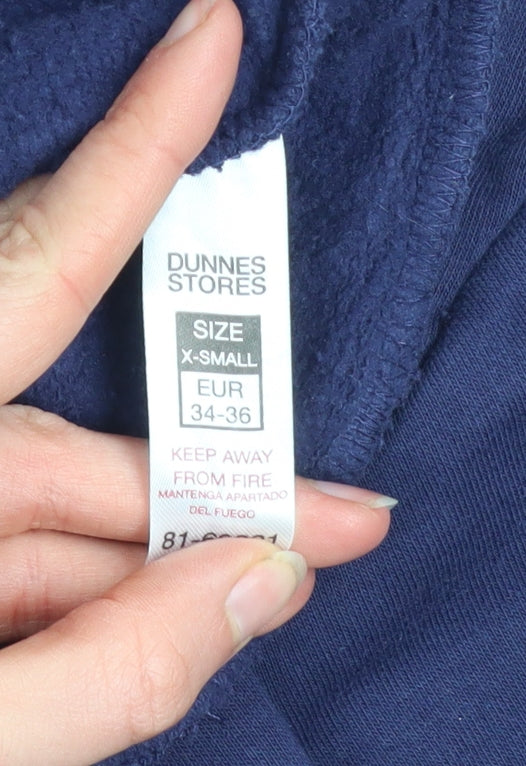 Dunnes Stores Women’s Navy 1/2 Zip Michigan Sweatshirt XS