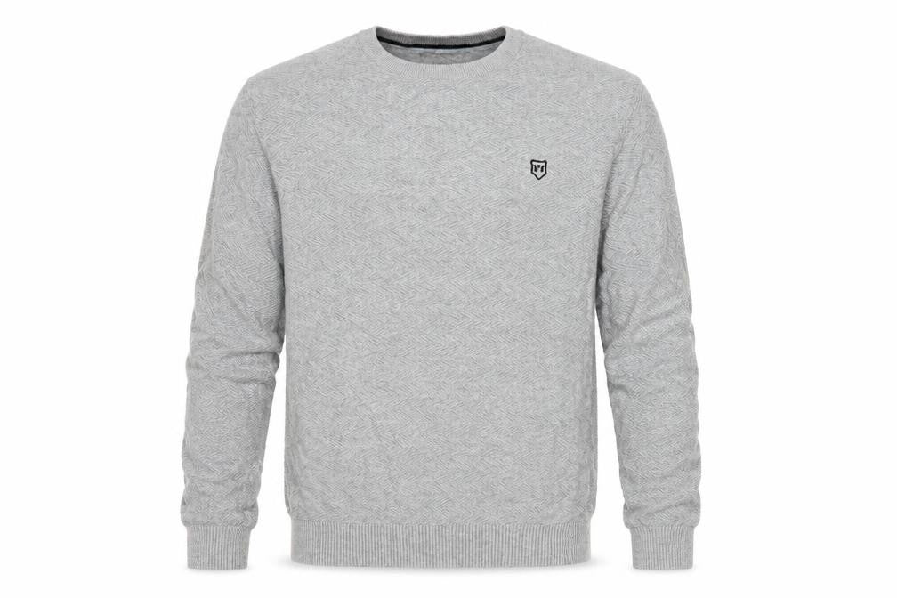 XV Kings Men's Grey Cotton Crew Neck Jumper Size L