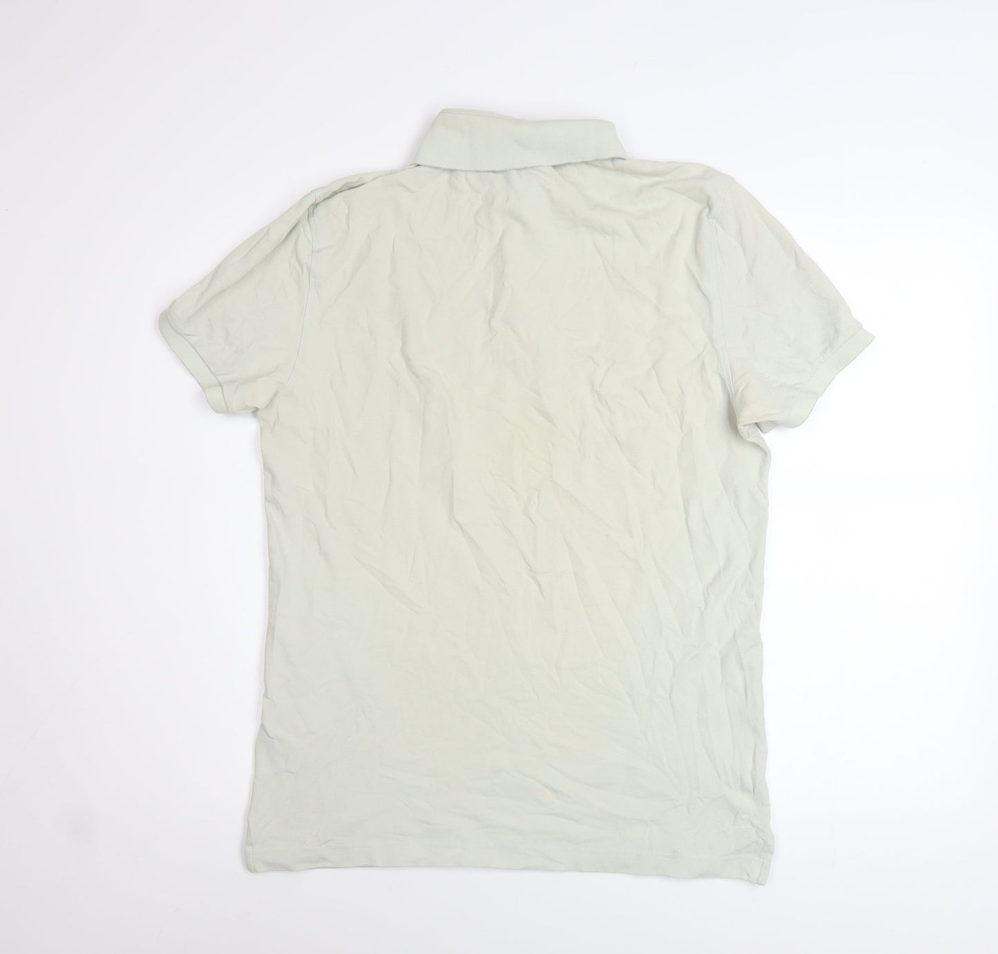 PROF JOMO Men's Ivory Cotton Elastane Short Sleeve Polo Shirt Medium
