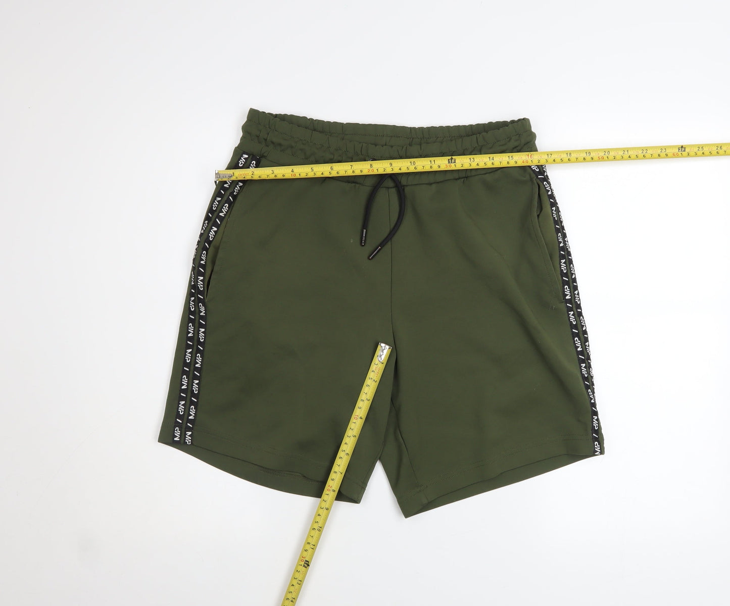 Myprotein Men's Green Athletic Gym Shorts Size L Drawstring Pockets