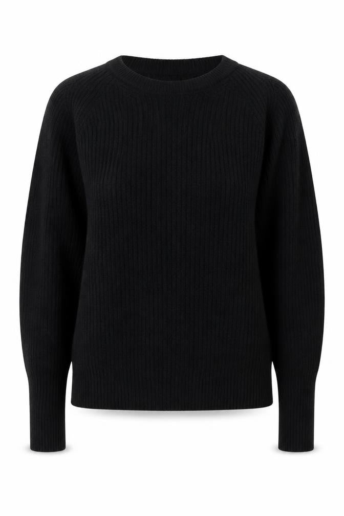 Next Women Black Crew Neck Pullover Jumper Size 14 Regular Fit