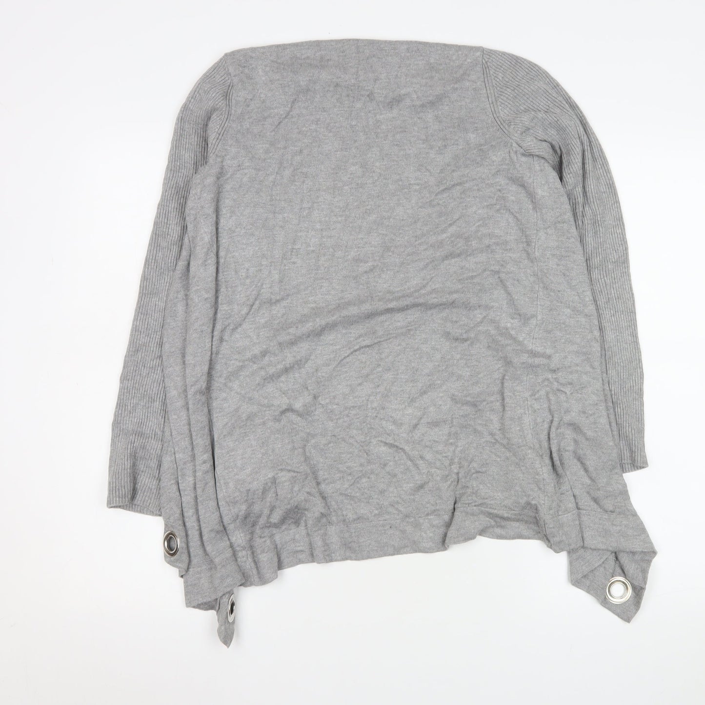 Star by Julien Macdonald Grey Knit Coatigan Women Size 12 Button Detail