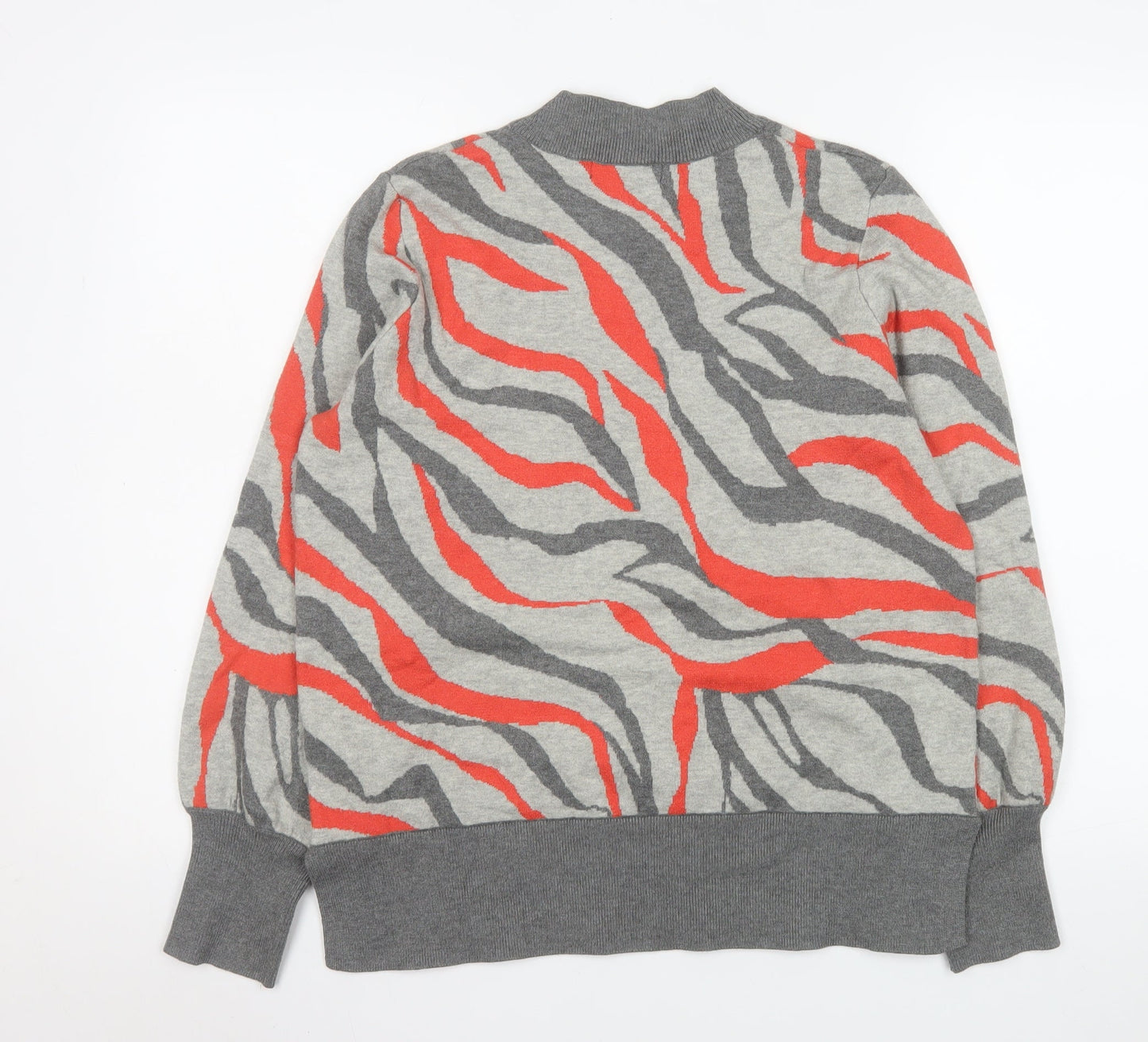 Marks and Spencer Women Grey Animal Print Pullover Sweatshirt Size L