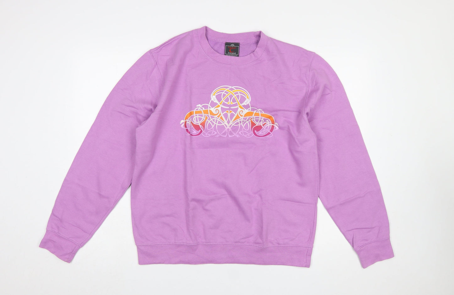 Celtic Ireland Women's Purple Graphic Pullover Sweatshirt Size M