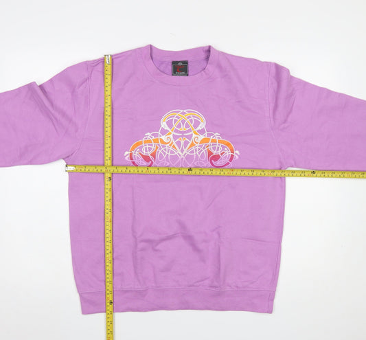 Celtic Ireland Women's Purple Graphic Pullover Sweatshirt Size M